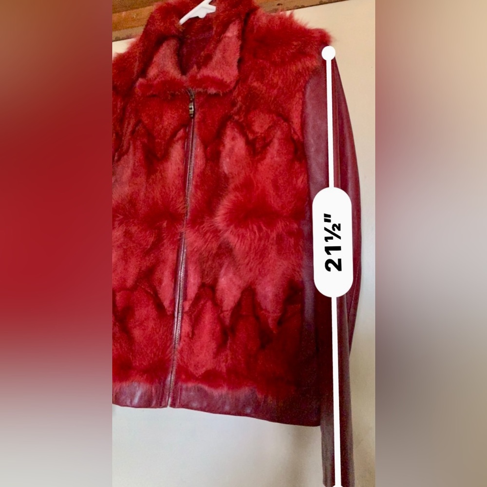 🎁leather jacket, burgundy red. small size. authentic leather 🎁#RAB - Picture 13 of 15